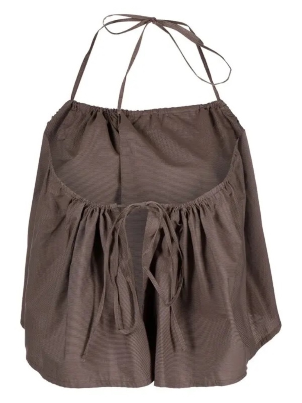 Deiji Studios cotton stripped "pajama" to streetwear halter/short set- size M - Picture 11 of 14